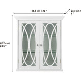 Florence 2 Door Wooden Removable Wall Cabinet with Adjustable Shelves
