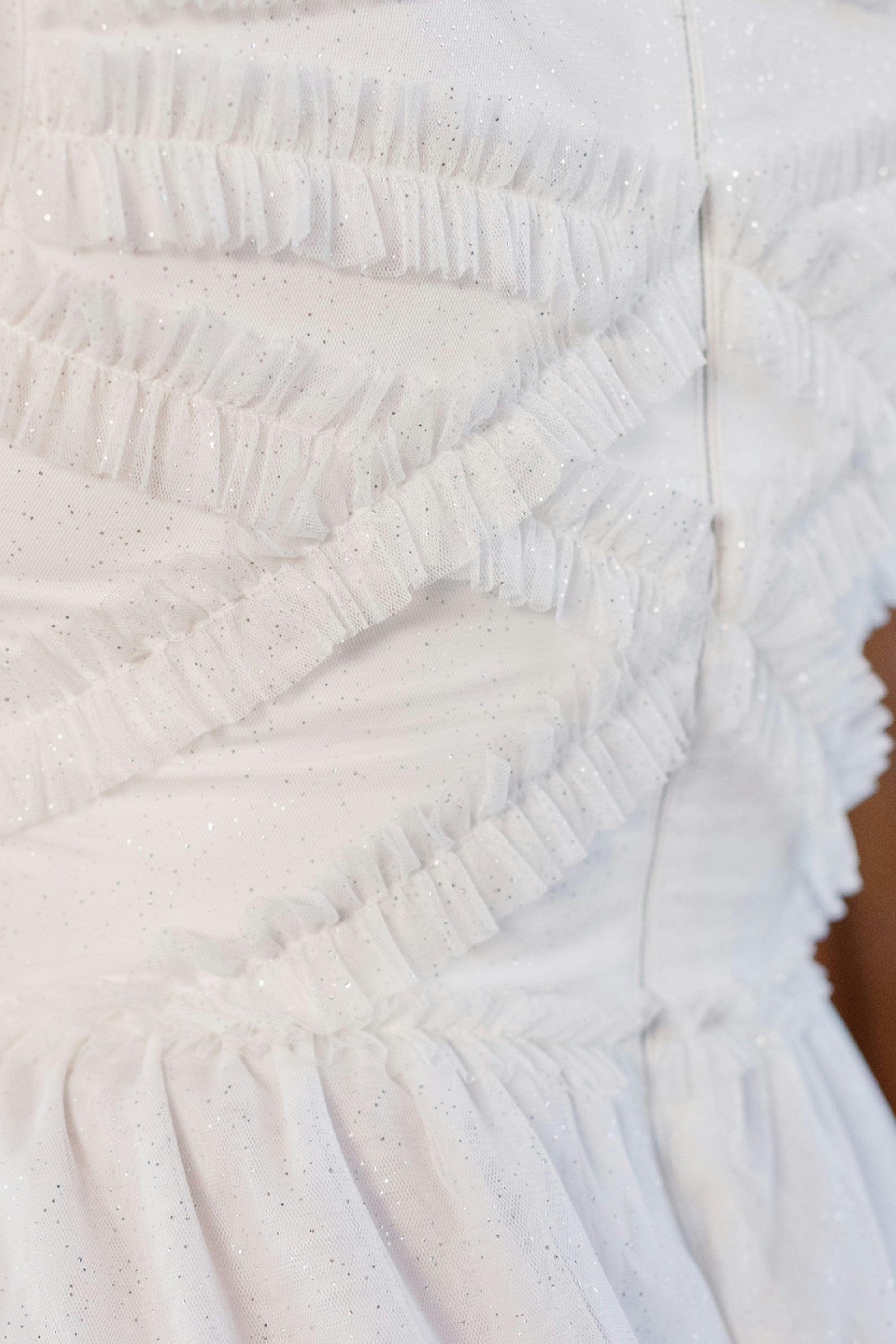 Sinead Dress in Ivory Gilded Tulle