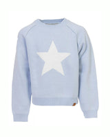 Kids Après Star Sweater in Light Blue