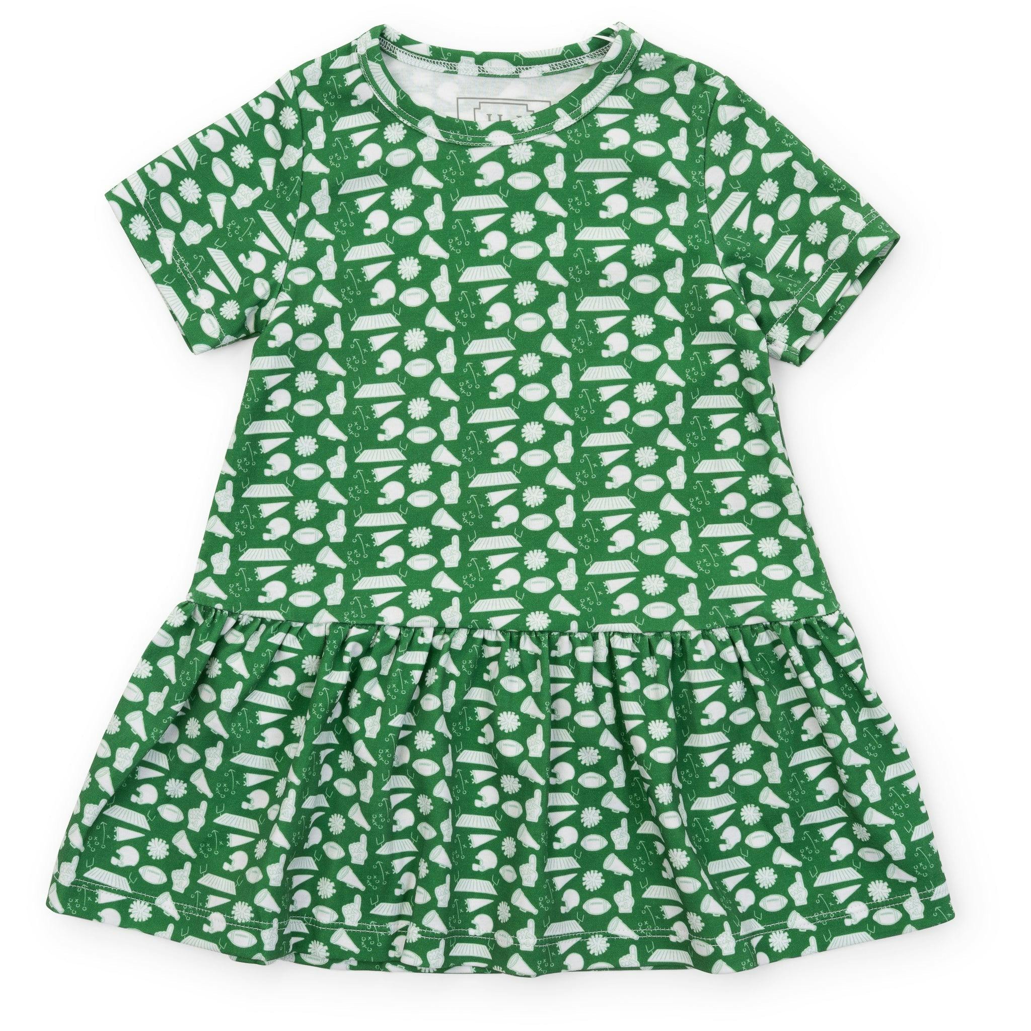 Lottie Girls' Dress - Pep Rally Green