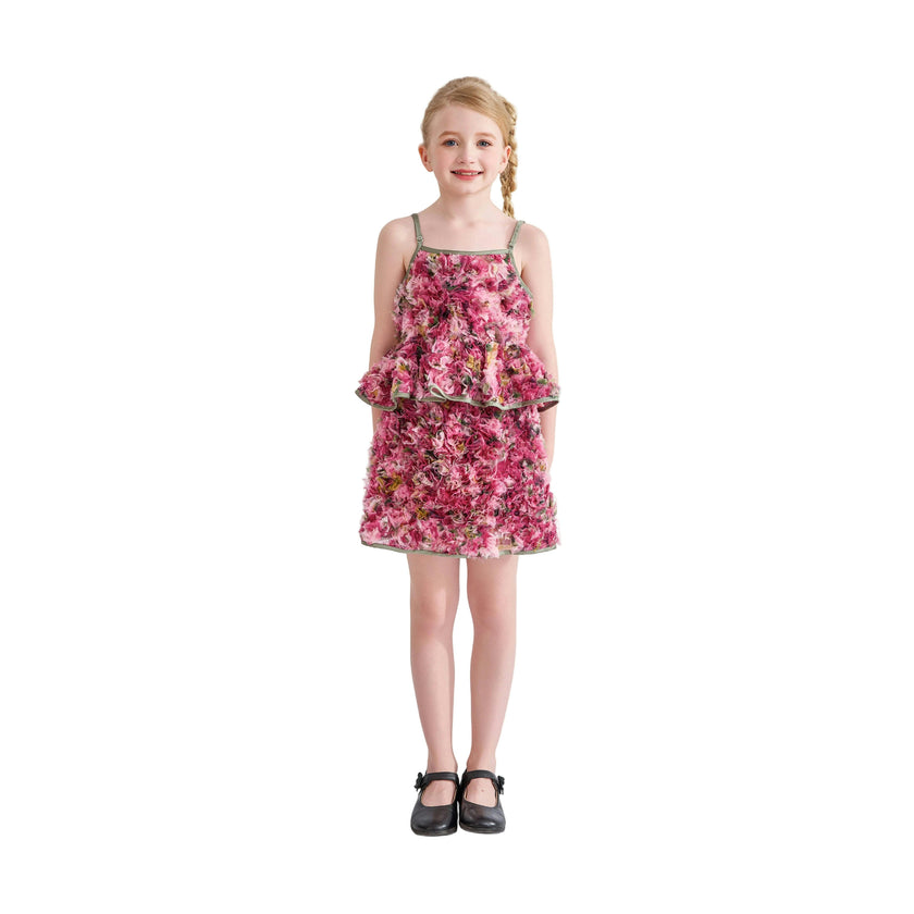 Pink Zinnia Textured Skirt Set
