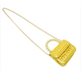 Mini Glam Quilted Pearl Handle Purse
