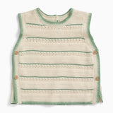 Striped Pointelle Knitted Top