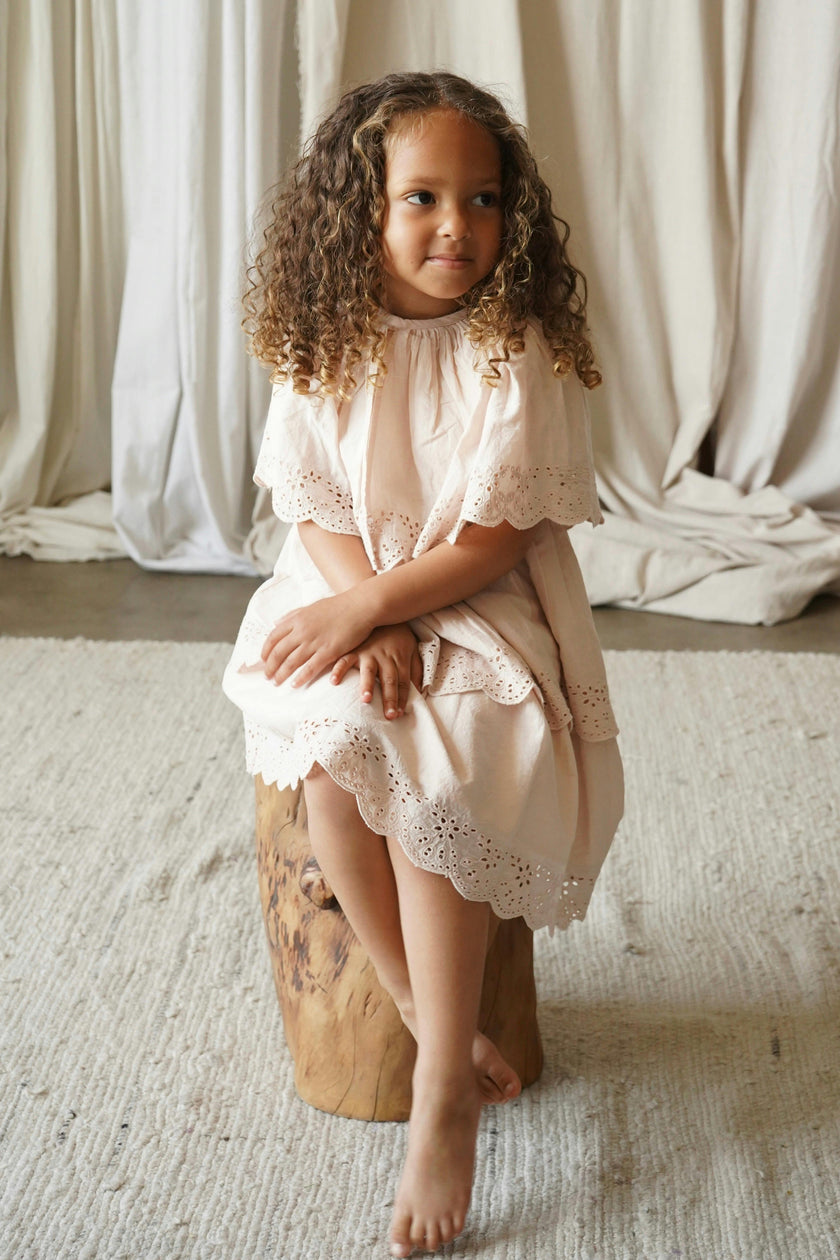 Isabel | Cotton Broderie Anglaise Bubble Dress | Coco Au Lait