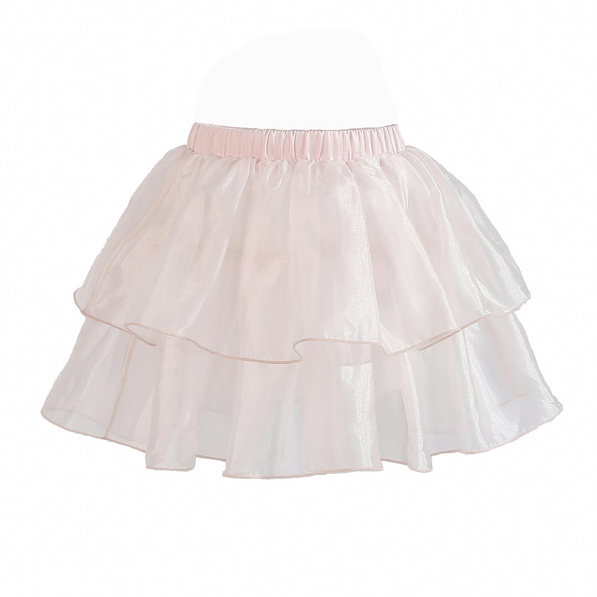 Pink Sylvara Sequin Ruffle Skirt Set