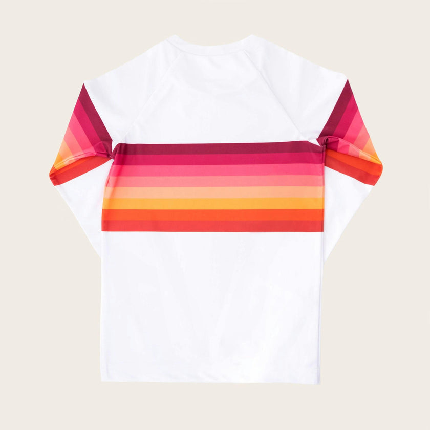 Sunset Beach Rainbow Rash Guard