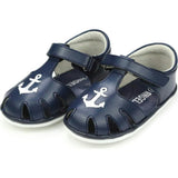 Sawyer Nautical Caged Leather Sandal (Baby)