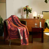 Cotton Sustainable Knit Floral Throw Blanket - Floréal 7 by E.A. Seguy