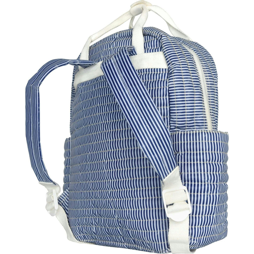 Navy Stripe Everyday Coated Backpack