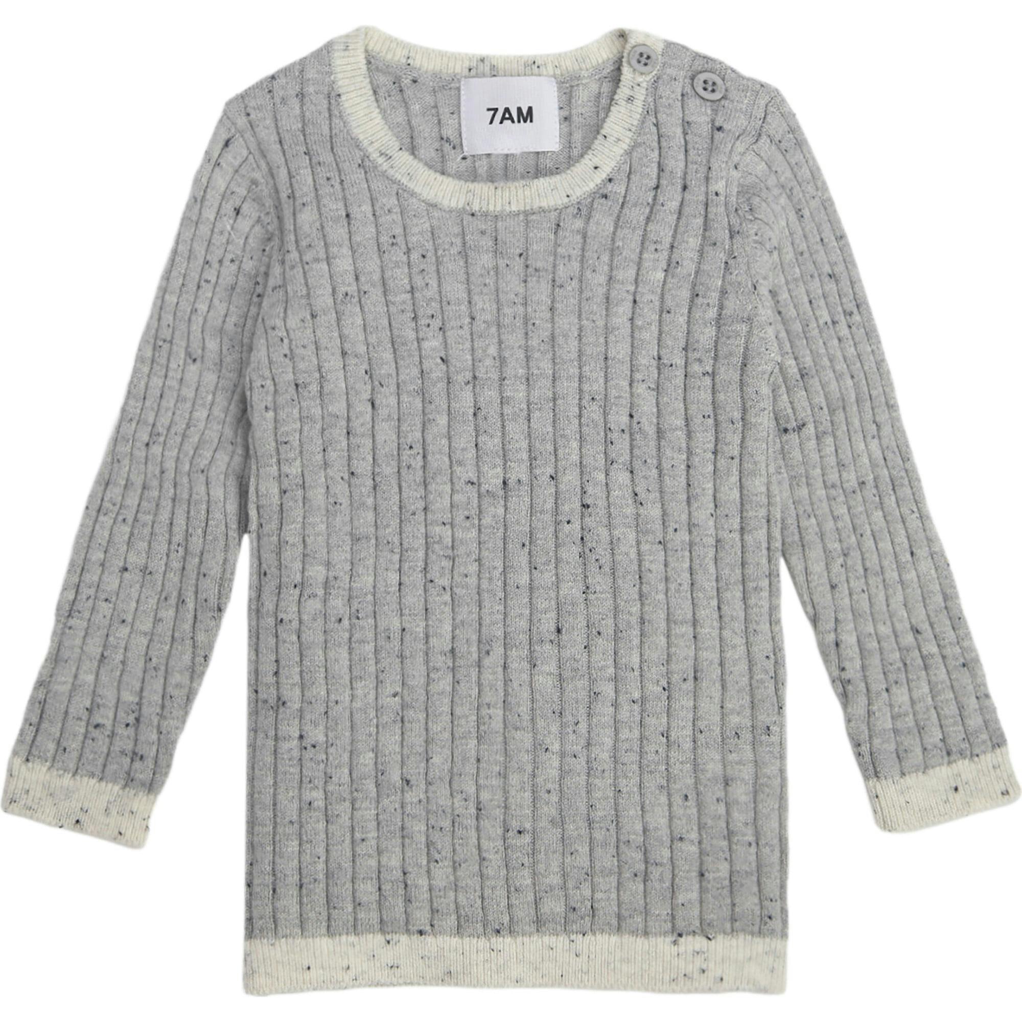 Ribbed Knit Long Sleeve Retro Top