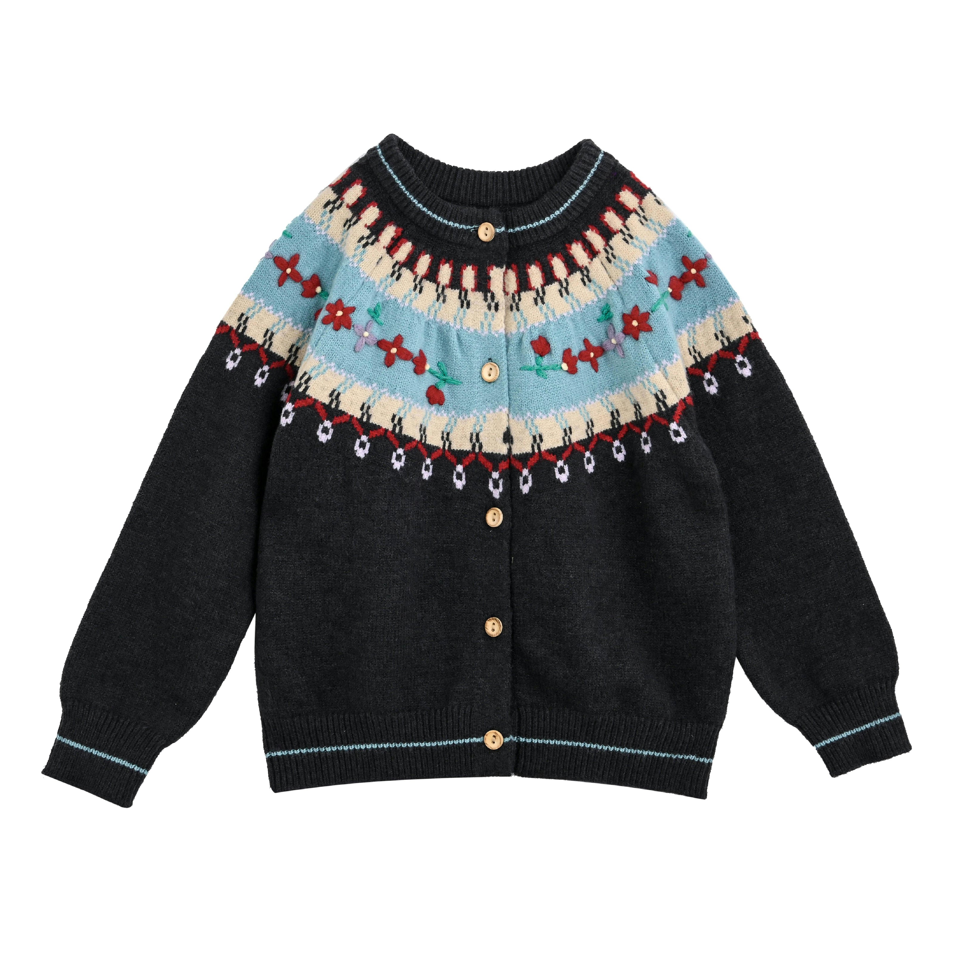 Dark Grey Nordic Cardigan
