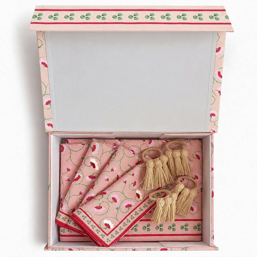 La Leccia Dark Pink Floral Table Gift Box