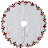 LIMITED EDITION Candy Swirl Hand Beaded Christmas Tree Skirt