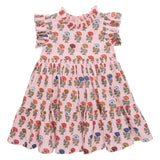 Girls Jennifer Dress - Multi Flower Drop