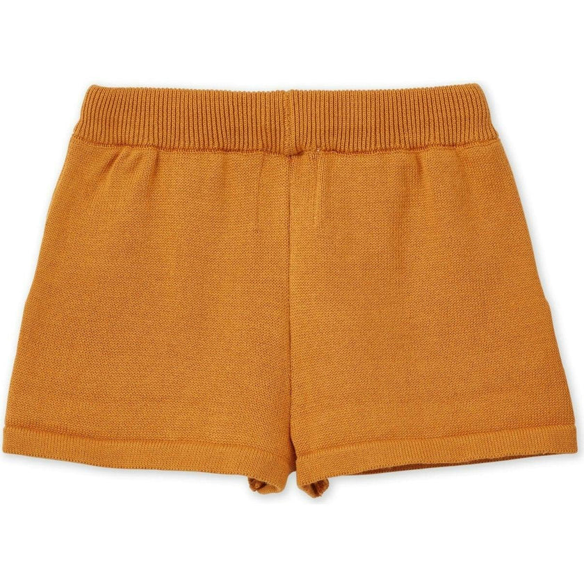 Organic Cotton Knit Shorts, Orange