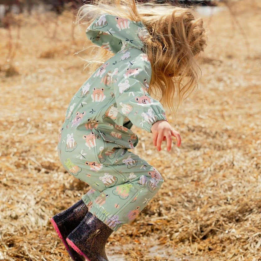 Rain One-Piece In Polyurethane Green Print
