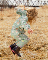 Rain One-Piece In Polyurethane Green Print