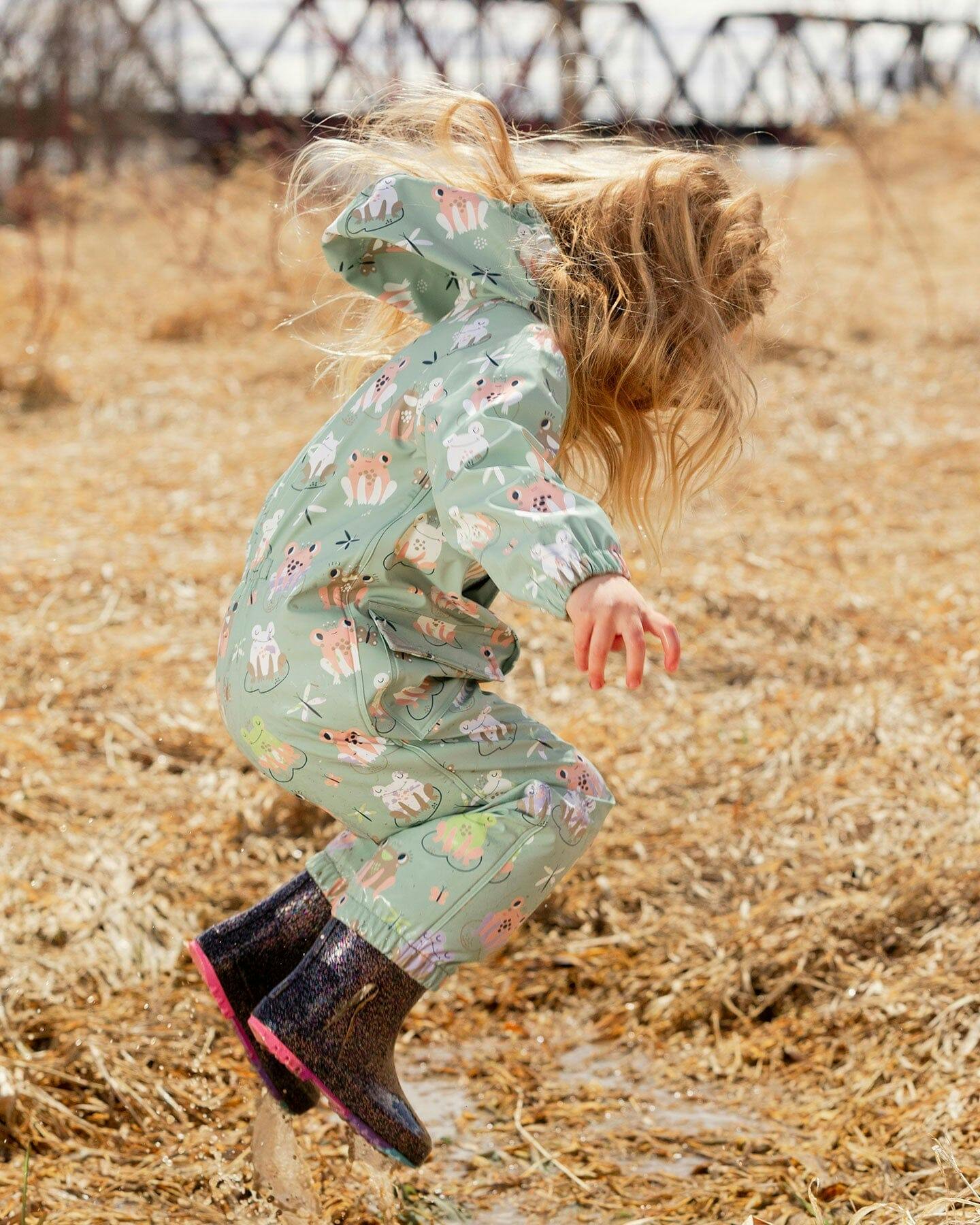 Rain One-Piece In Polyurethane Green Print