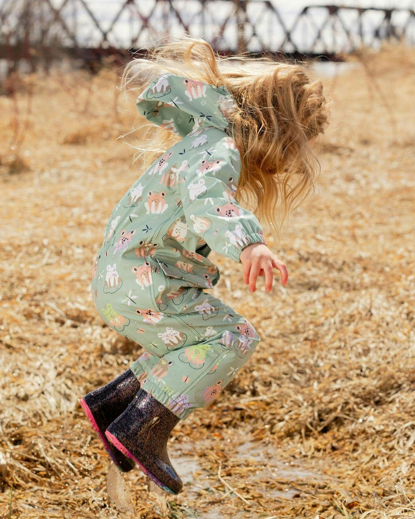 Rain One-Piece In Polyurethane Green Print