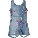 Girls Thick Straps Mid Back Cut Out Leotard