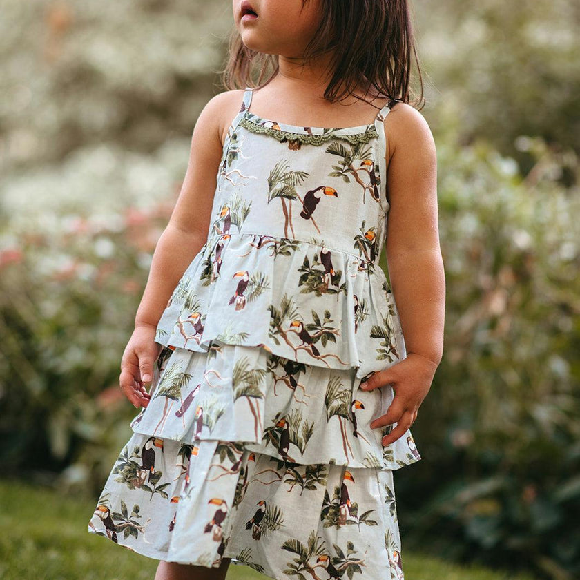 Blue Sky Linen Tiered Dress
