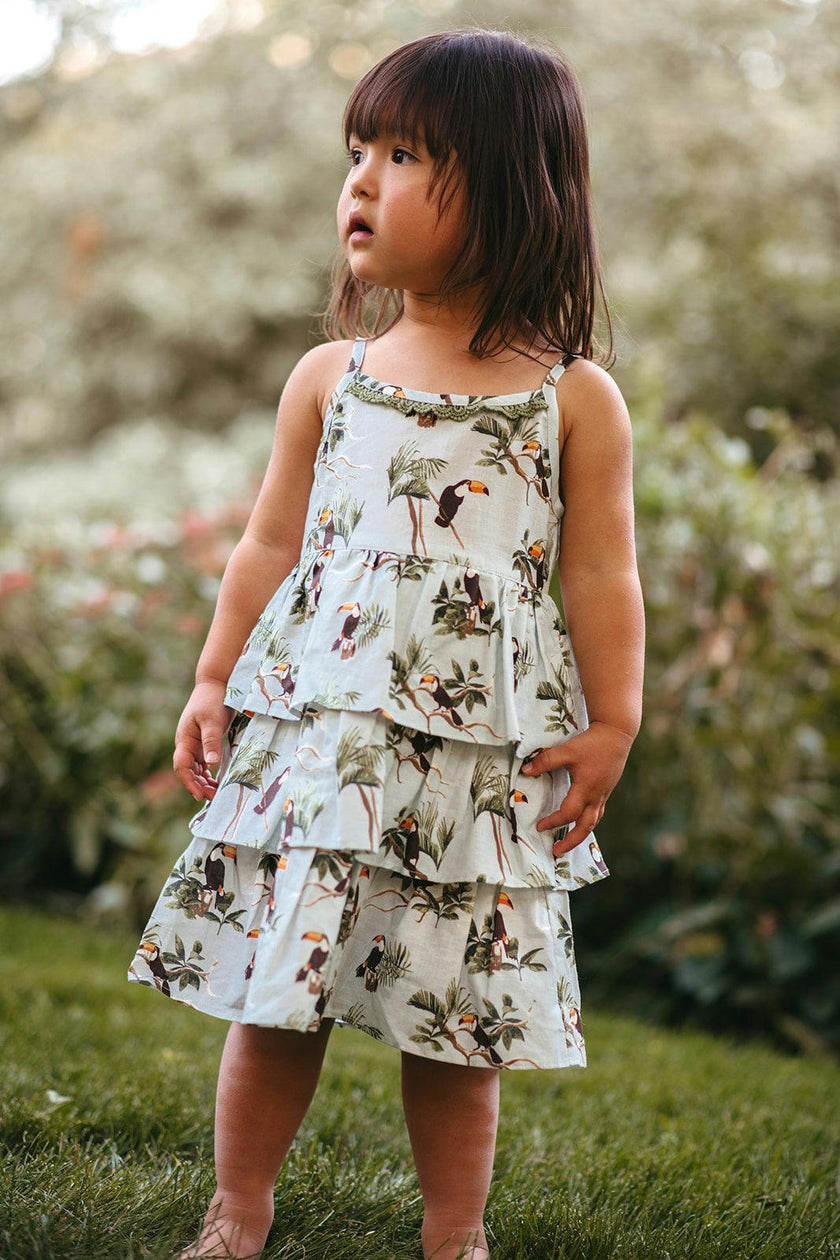 Blue Sky Linen Tiered Dress