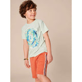Sharks & Diver Graphic Tee, Green