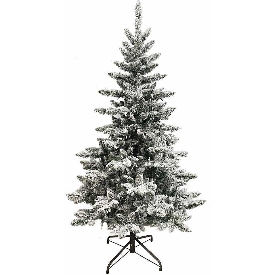 5-Foot Pre-Lit Warm White LED Snow Pine Tree