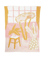 House Plants Knit Blanket