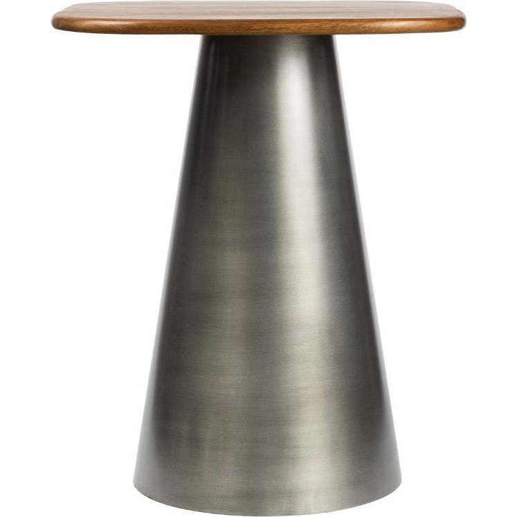 Skye 18" Modern Rustic Square Wood/Metal Accent Table