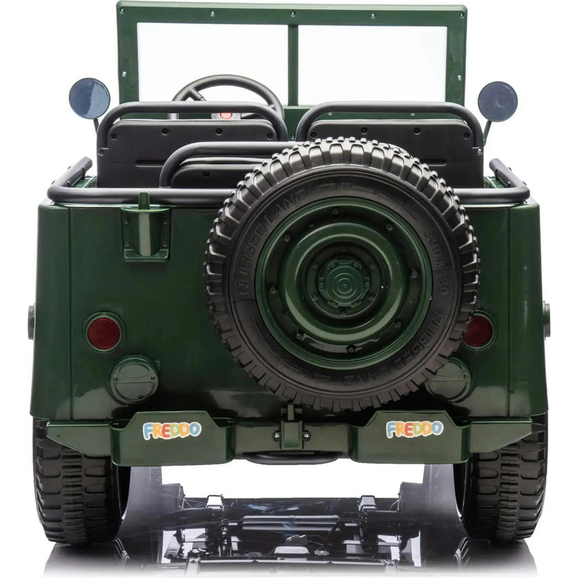 Military Willys 24V 3-Seater 4x4 Kids Ride-On Truck