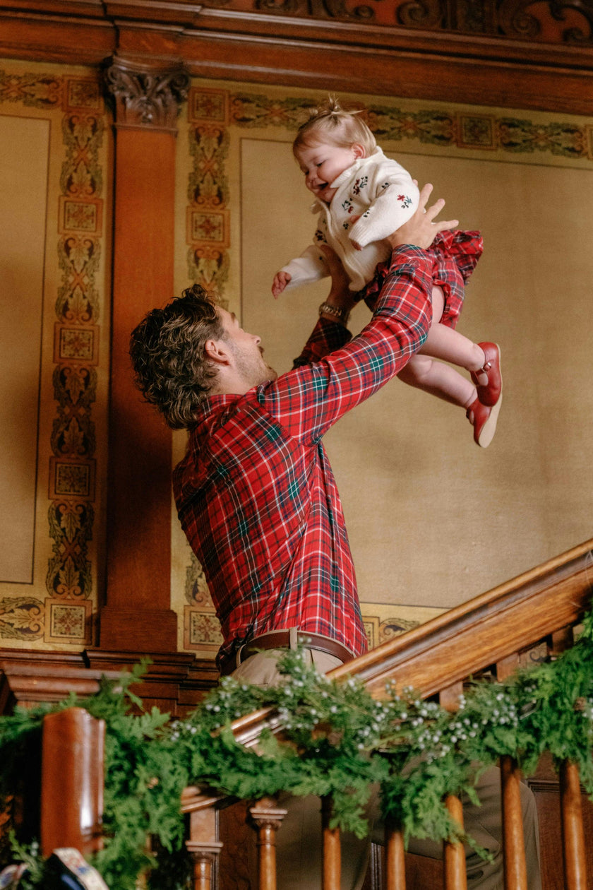 Mens John Shirt in Christmas Cheer Plaid
