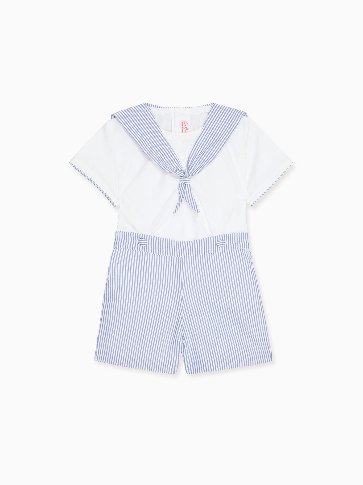Dark Blue Stripe Antonio Baby Boy Set