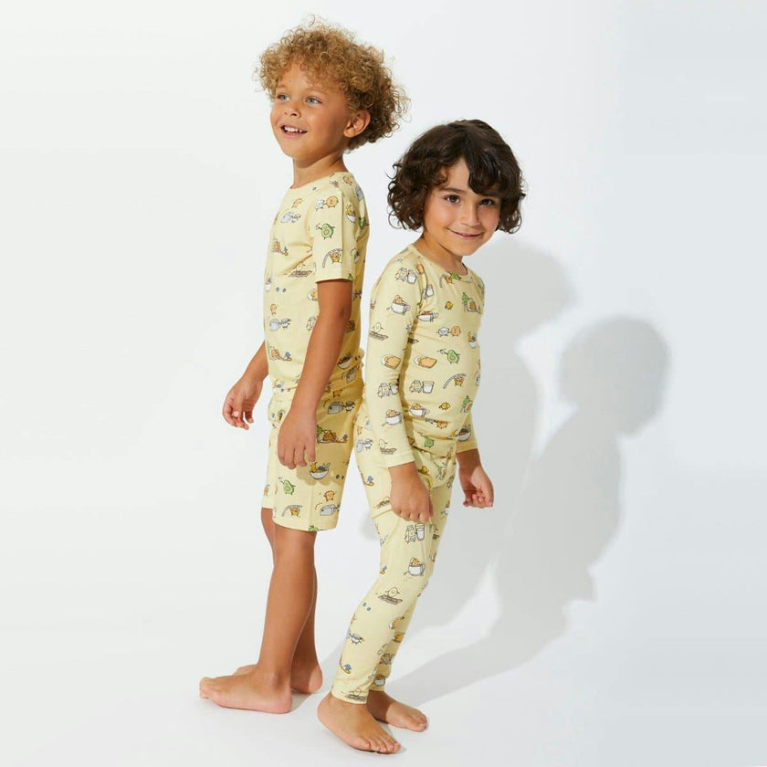 Love You Brunches Bamboo Kids Pajama Short Set
