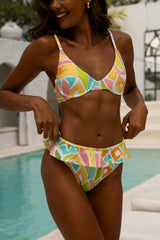 The Desert Island - Banded Sporty Bikini Bottom with Ruffle