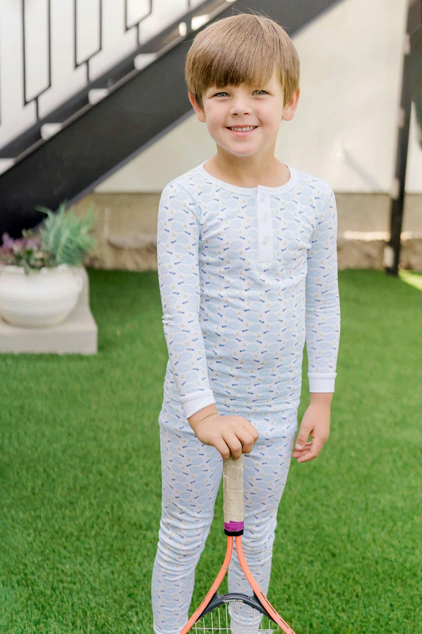 Jack Boys' Pajama Pant Set - Tennis Match Blue