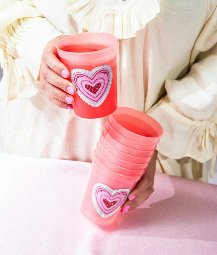 Heart Color Changing 12Oz Cups (8 count)