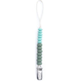 Moss Duo Beaded Silicon Pacifier Clip