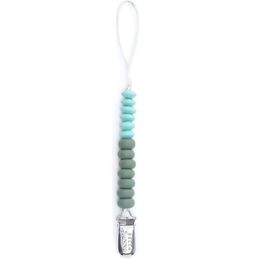 Moss Duo Beaded Silicon Pacifier Clip