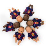 Miniland 8 1/4" Baby Boy Girl with Barcelona Soccer Jersey