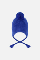 Winter Peruvian Knit Hat with Pompom Royal Blue