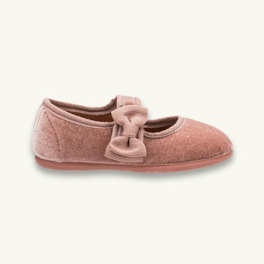 Velvet Bow Mary Jane | Rose