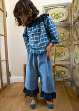 AGNES BLOUSE | INDIGO PLAID