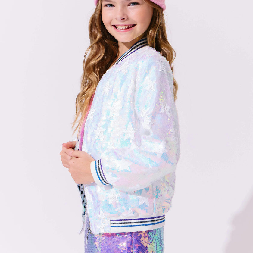 Bright Star Sequin Bomber