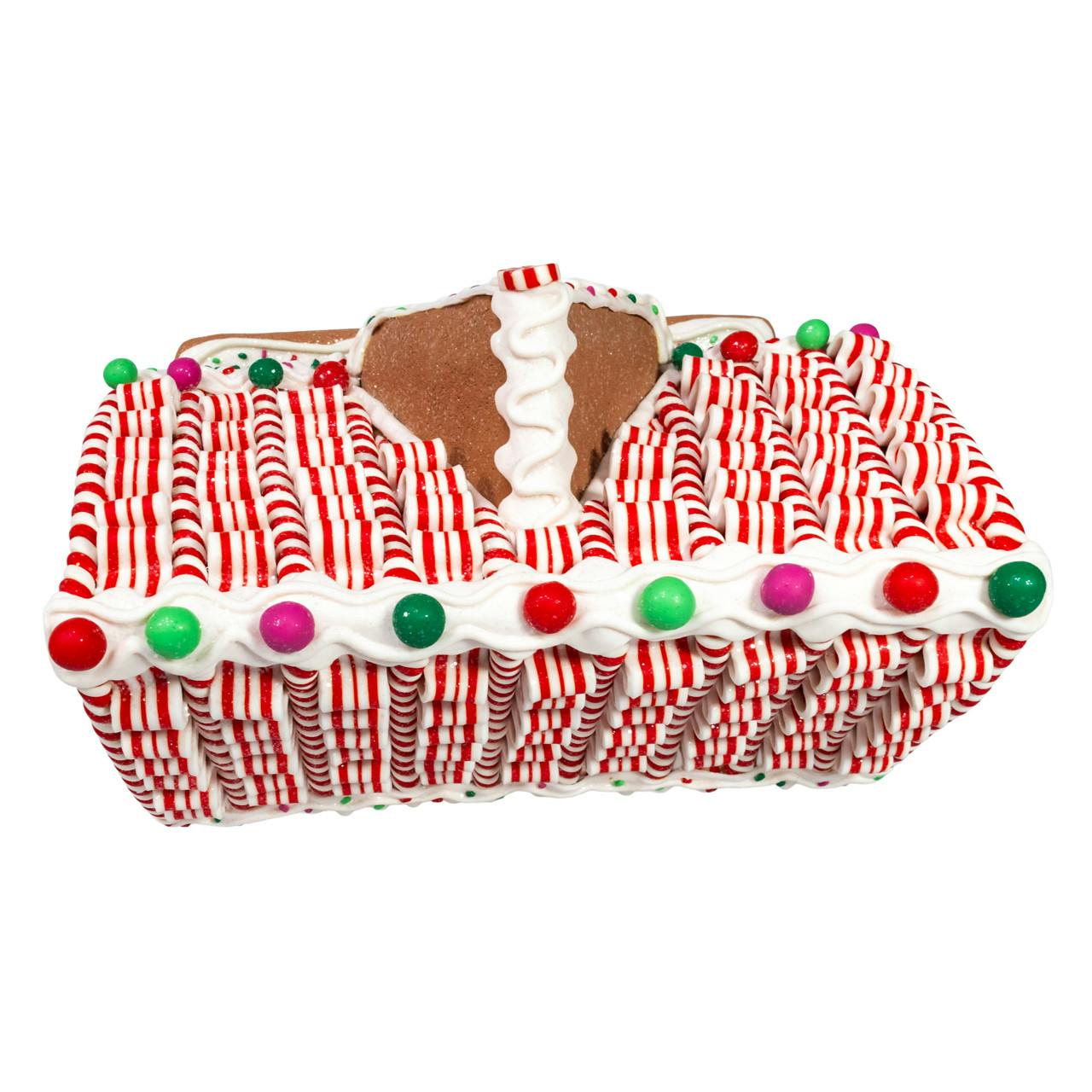 Kurt Adler 14-Inch Battery Operated Candy Stripe Gingerbread House