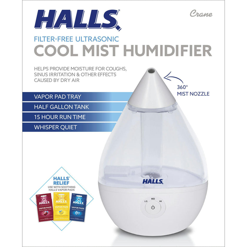 x HALLS® Droplet Cool Mist Humidifier