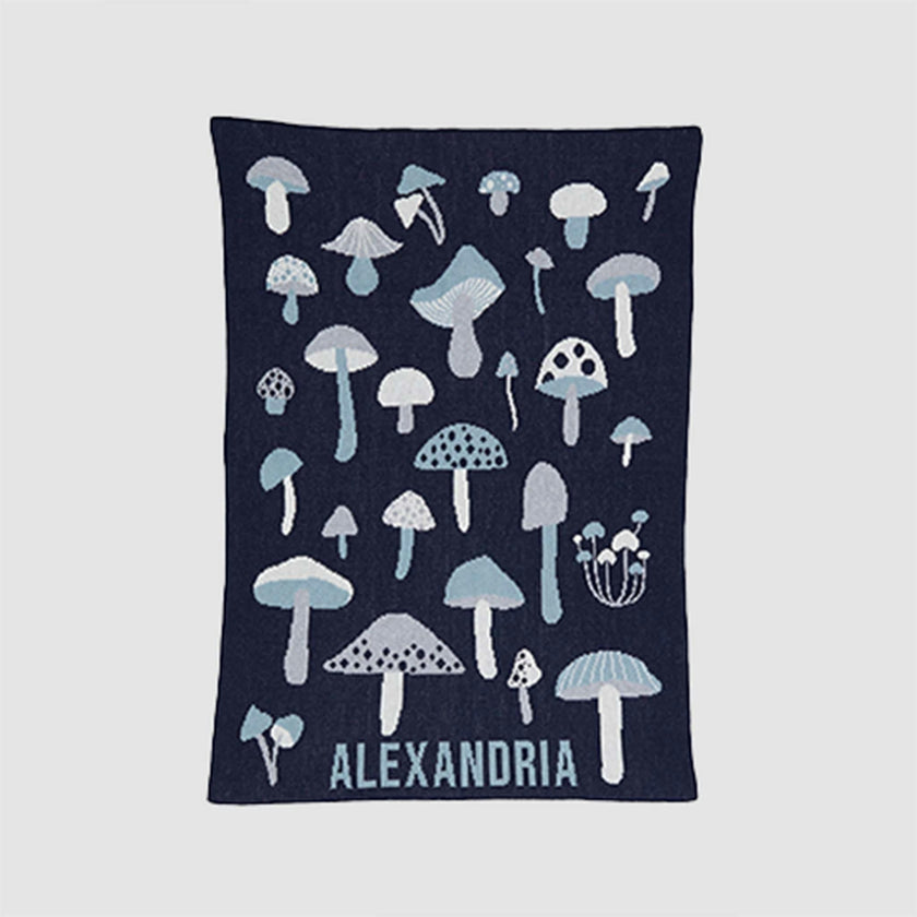 Custom Personalized Baby Sustainable Knit Throw Blanket - Forager