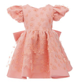 Coral Moneta Floral Bow Dress
