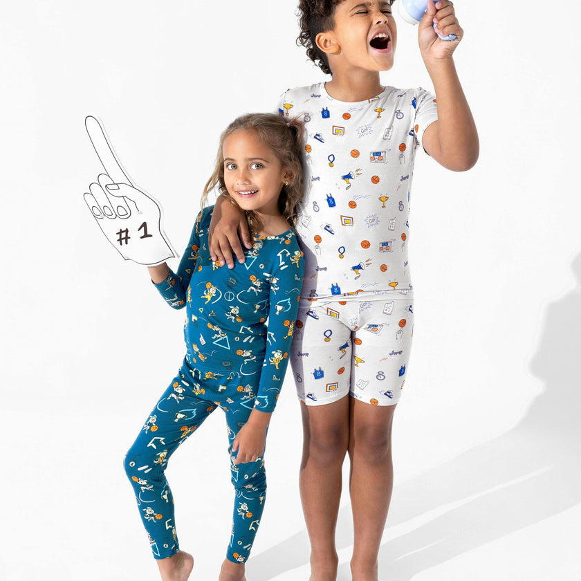 All Star Basketball Bamboo Kids Pajama Short Set