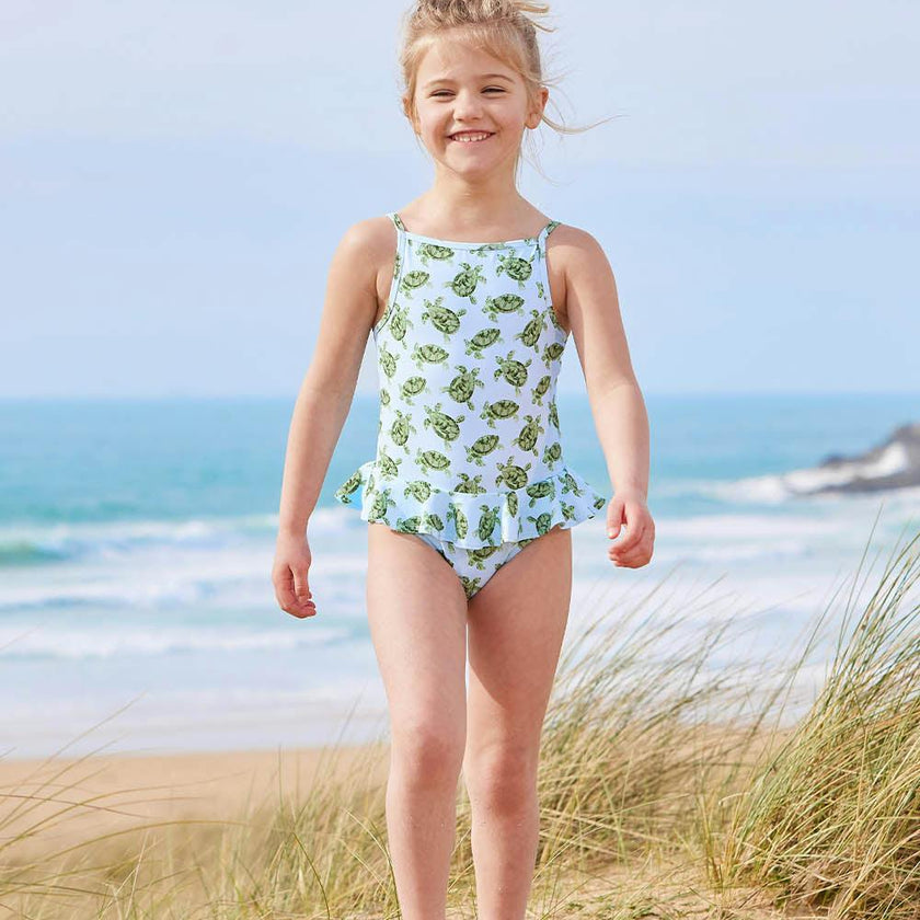 Peplum Swimsuit in Turtle